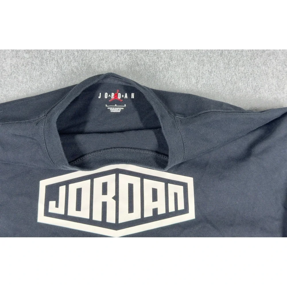 Air‎ Jordan Long Sleeve Shirt Mens Large Black White Jumpman Graphic